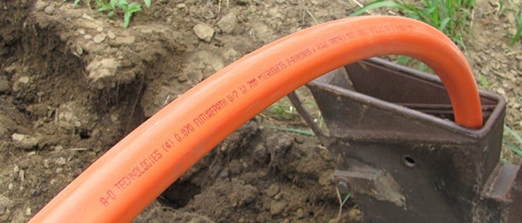 plowing fiber optic cable